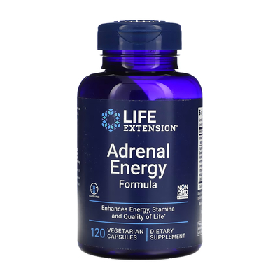 Поддержка надпочечников Life Extension Adrenal Energy Formula веганские капсулы №120