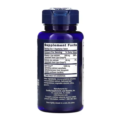 Вітамін С ліпосомальний Life Extension Vitamin C 24-Hour Liposomal Hydrogel, 60 веганських таблеток