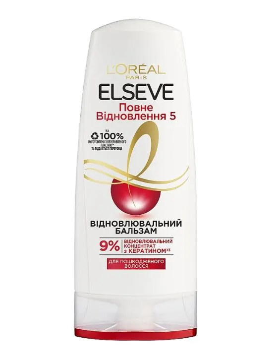 Бальзам-ополіскувач L'Oreal Paris Elseve Повне Відновлення-5 для ослабленого або пошкодженого волосся, 200 мл