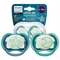 Пустушка силіконова Philips Avent Ultra Air Nighttime SCF376/13, 6-18 місяців, 2 шт