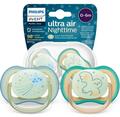 Пустушка силіконова Philips Avent Ultra Air Nighttime SCF376/13, 6-18 місяців, 2 шт
