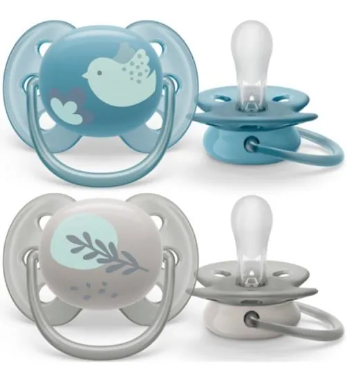 Пустушка силіконова Philips Avent Ultra Soft SCF091/15, 6-18 місяців, 2 шт