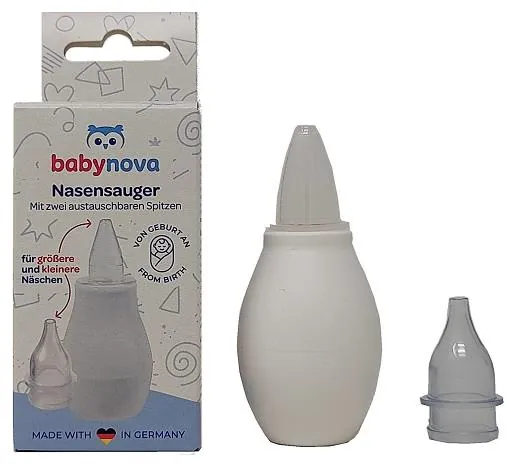 Аспіратор для носа Baby-Nova 33308 дитячий зі змінною насадкою, 1 шт