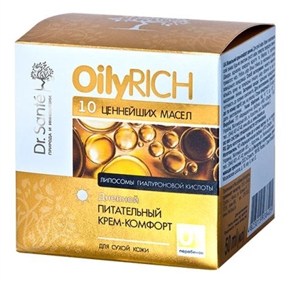 Крем-комфорт для лица Dr.Sante Oily Rich дневной питательный, 50 мл