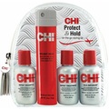 Набор CHI Protect And Hold Travel Kit дорожный (шампунь 59мл + кондиционер 59мл + шелк 59мл + лак 74г)