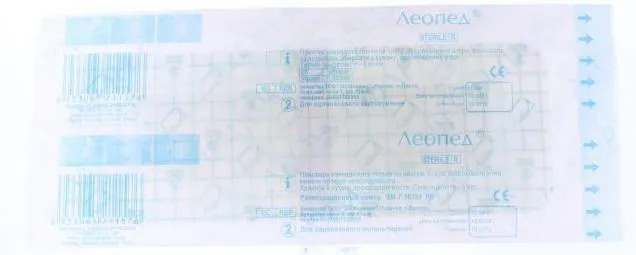 Пластир медичний Леопед 9 см х 25 см прозорий, 1 штука