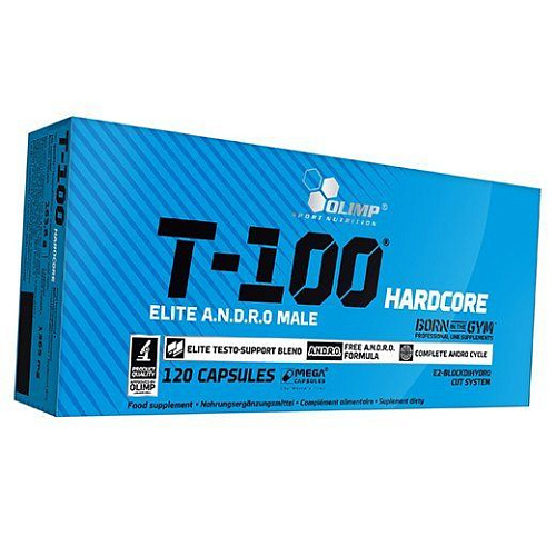 Тестостероновый бустер Olimp T-100 Hardcore, 120 капсул