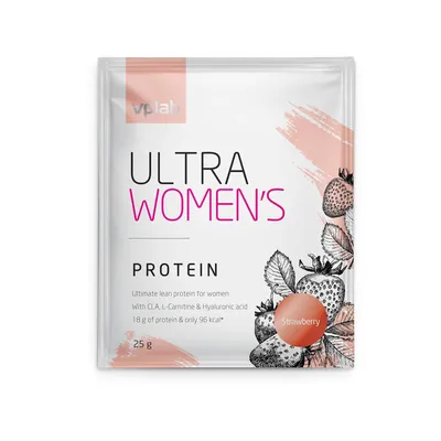 Протеїн сироватковий концентрат VPLab Ultra Women`s Protein, полуниця, 25 г