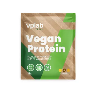 Протеїн рослинний змішаний VPLab Vegan Protein ваніль, 30 г