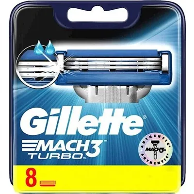 Картриджі змінні для гоління Gillette Mach 3 Turbo, 8 шт