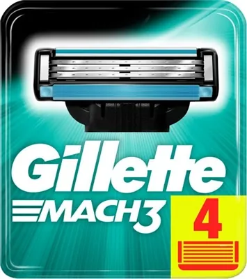 Картриджі змінні для гоління Gillette Mach 3, 4 шт