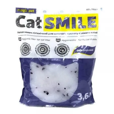 Наповнювач для туалетів Cat Smile Magic pet силікагель з ароматом лаванди, 3,6 л
