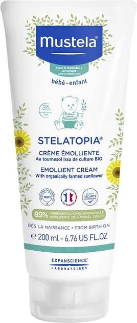 Крем для обличчя Mustela Bebe Stelatopia пом'якшуючий для схильної до атопії шкіри, 200 мл