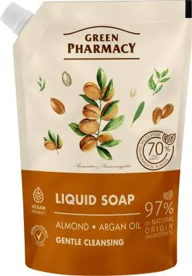 Мило рідке Green Pharmacy Мигдаль та арганова олія, дой-пак, 460 мл