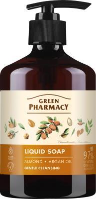 Мило рідке Green Pharmacy Мигдаль та арганова олія, дозатор, 460 мл