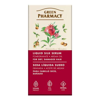 Сыворотка для волос Green Pharmacy жидкий шелк Гранат и аргановое масло, 30 мл