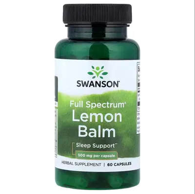 Меліса Swanson Lemon Balm 500 мг, 60 капсул
