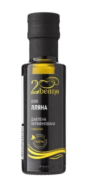 Олія лляна 2beans холодного віджиму, 100 мл