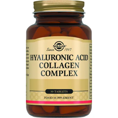 Колаген Гіалуронова кислота комплекс Solgar Collagen Hyaluronic Acid Complex таблетки №30