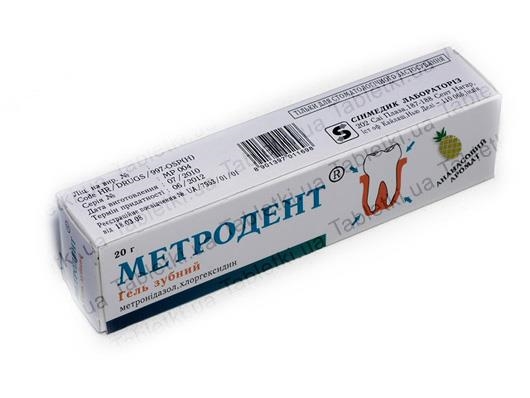 Метродент гель зуб. з аромат. ананас. по 20 г у тубах