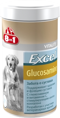 Хондропротектор 8in1 Excel Glucosamine для собак, 110 таблеток