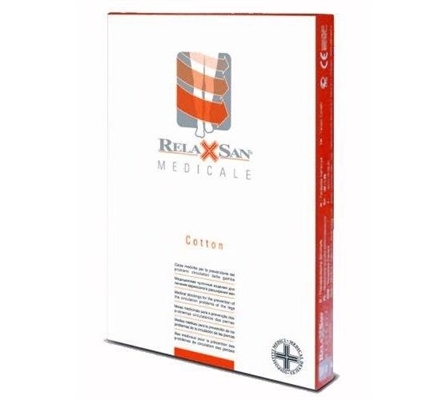 Чулки компрессионные Relaxsan Medicale Cotton М2070А компрессия 23-32 мм рт. ст., открытый носок, цвет бежевый, размер 4