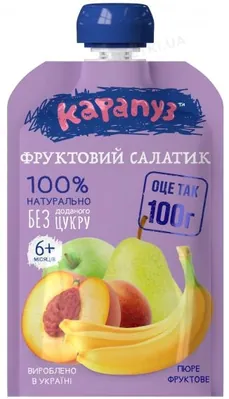 Пюре фруктове Карапуз Фруктовий салат без цукру 100 г
