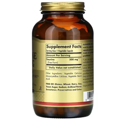 Таурин Solgar Taurine 500 мг вег. капсули №100