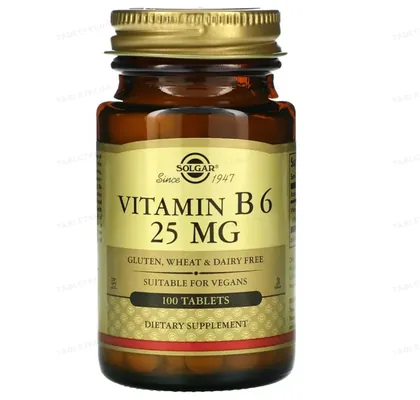 Вітамін В6 Solgar Vitamin B6 25 мг таблетки №100
