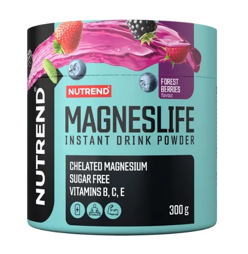 Магній хелатний з вітамінами B,C,E Nutrend MagnesLife Instant Drink, лісові фрукти, 300 г