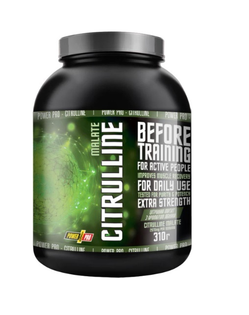 Цитруллин малат Power Pro Citrulline Malate, яблоко, порошок, 310 г