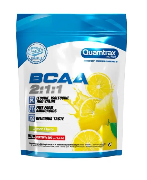 Амінокислота Quamtrax BCAA 2:1:1 лимон, 500 г