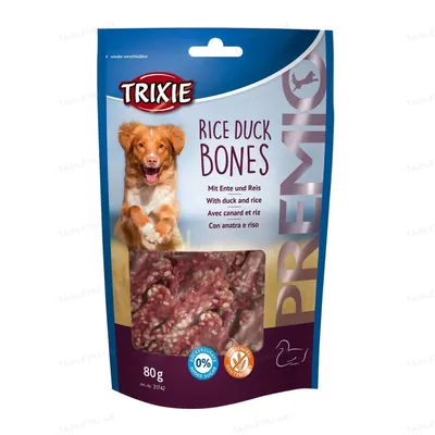 Ласощі для собак Trixie 31742 Premio Rice Duck Bones, 80 г