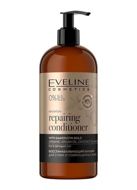 Бальзам для волос Eveline Organic Gold восстанавливающий для сухих и поврежденных волос, 500 мл.