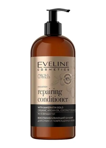 Бальзам для волосся Eveline Organic Gold відновлюючий для сухого та пошкодженого волосся, 500 мл