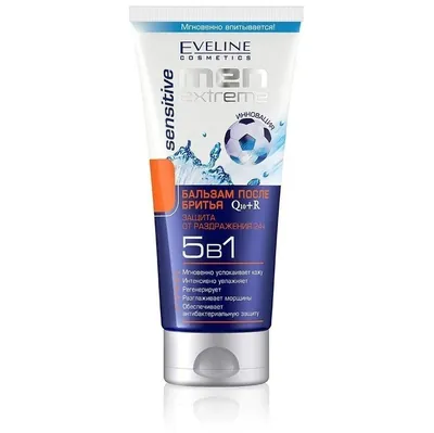 Бальзам після гоління Eveline Men X-treme Sensitive Q10+R 5 в 1, 200 мл