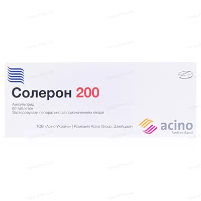 Солерон 200 таблетки по 200 мг №60 (10х6)