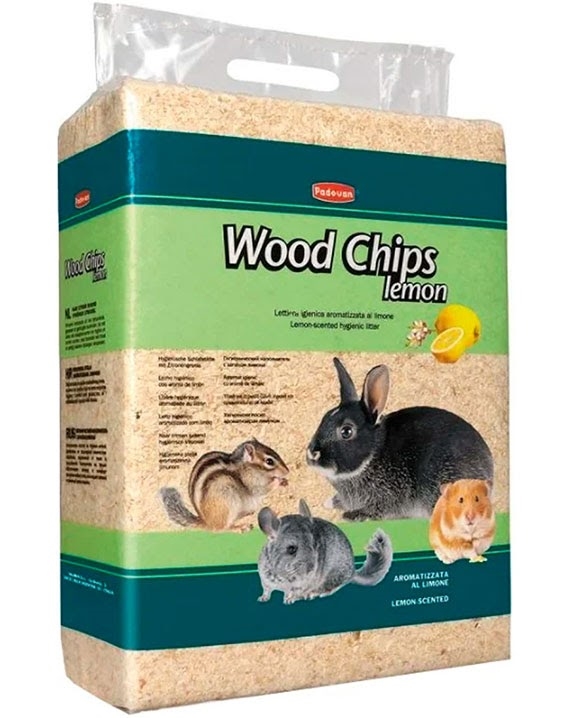 Наполнитель для грызунов Padovan Wood chips Лимон, 56 л (4 кг)