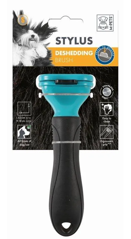 Дешеддер M-Pets Stylus Deshedding Brush для собак і котів для видалення шерсті під час линяння, розмір S