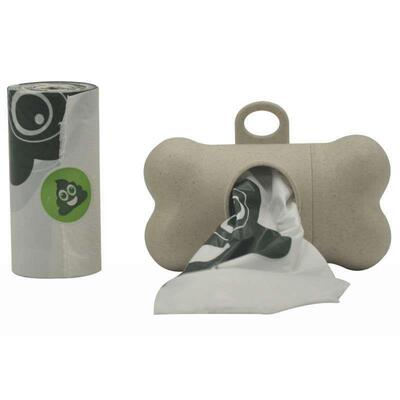 Диспенсер M-Pets Poo Bamboo Waste Bag з бамбуку з органічними мішками для відходів життєдіяльності тварин