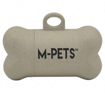 Диспенсер M-Pets Poo Bamboo Waste Bag з бамбуку з органічними мішками для відходів життєдіяльності тварин