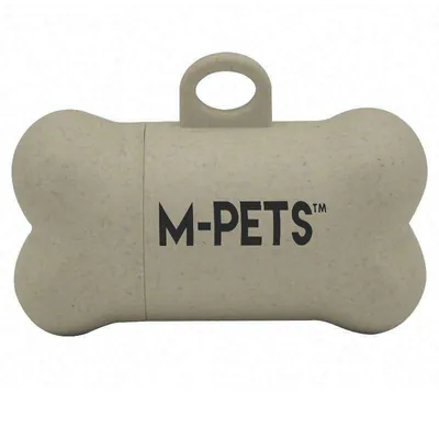 Диспенсер M-Pets Poo Bamboo Waste Bag з бамбуку з органічними мішками для відходів життєдіяльності тварин