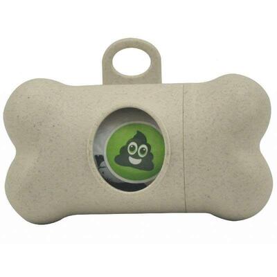 Диспенсер M-Pets Poo Bamboo Waste Bag з бамбуку з органічними мішками для відходів життєдіяльності тварин