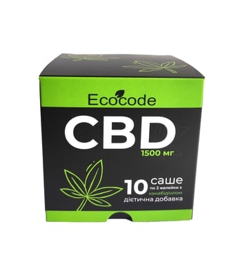 Канабидиол CBD Ecocode 1500 мг желейки №30 в саше