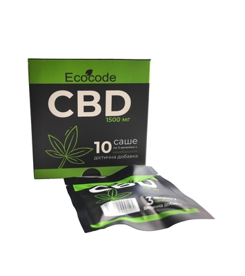 Канабидиол CBD Ecocode 1500 мг желейки №30 в саше