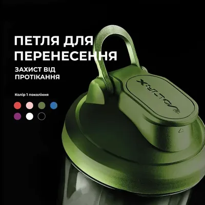 Шейкер VOLTRX Vortex Boost електричний пурпурний, 700 мл