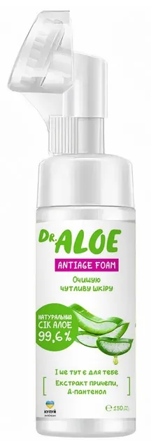 Пінка для вмивання Dr.Aloe Anti-Age очищуюча для чутливої шкіри, 150 мл