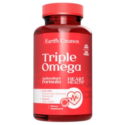 Тройная Омега с примулой Earth's Creation Triple Omega with Primrose, 200 гелевых капсул