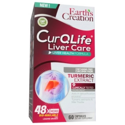 Уход за печенью Earth's Creation CurQLife Liver Care, 60 капсул