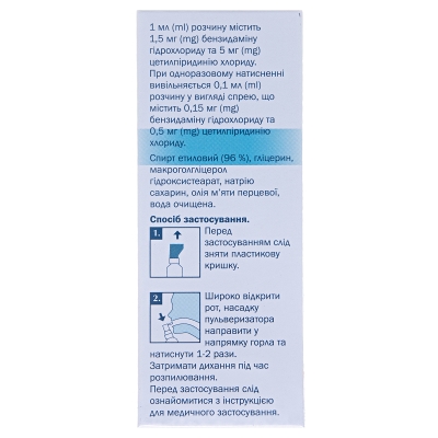 Септолете тотал спрей д/рот. полос., р-р по 30 мл во флак.